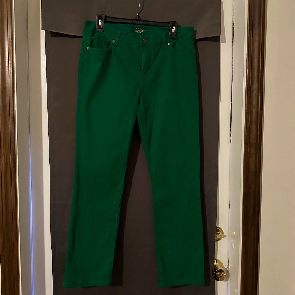 10P Ralph Lauren Green Jeans Petite